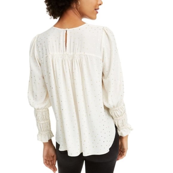 Current Air Metallic Dot Smocked Top - Picture 2 of 9